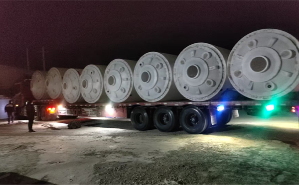 甘肃锥底桶交付现场